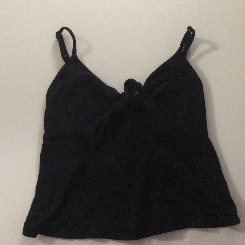 Black Tie front tank top